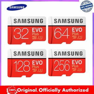 ใหม่ล่าสุด ของแท้ 100% เมมโมรี่การ์ด SAMSUNG EVO+ 64GB EVO plus U3 128GB 256GB 512GB Class10 Micro SD Card microSD UHS-I TF Card