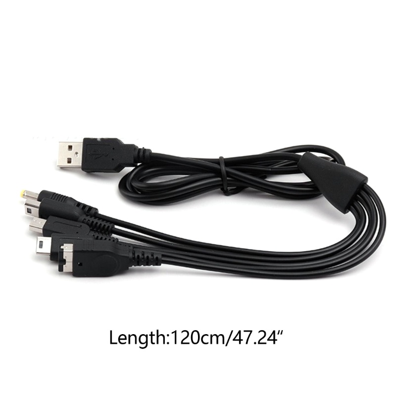 Bang สายชาร์จ USB 5-in-1 สําหรับ NDSL WiiU New 3DS XL 2DS