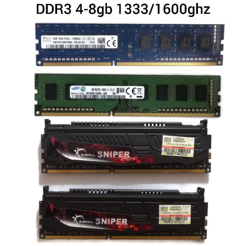 Ram DDR3 4gb 1333/1600Mhz