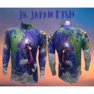 JK Thailand เสื้อตกปลา JK JAPAN FISH ป้องกันรังสี UV 80% แห้งเร็ว