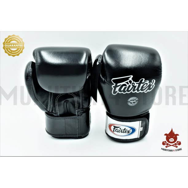นวมชกมวย Fairtex BGV1 Black Universal Gloves สีพื้นฐาน สีดำ นวมมวย