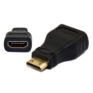 HDMI Female to Mini HDMI Male F/M Adapter 1080P (สีดำ)