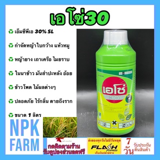 เอโซ่30 ขนาด 1 ลิตร เอ็มซีพีเอ กำจัดหญ้าใบกว้าง กก เถาเครือ แห้วหมู ในอ้อย นาข้าว ข้าวไม่แดง งัน ฉีดไล่ร่องมันสำปะหลัง