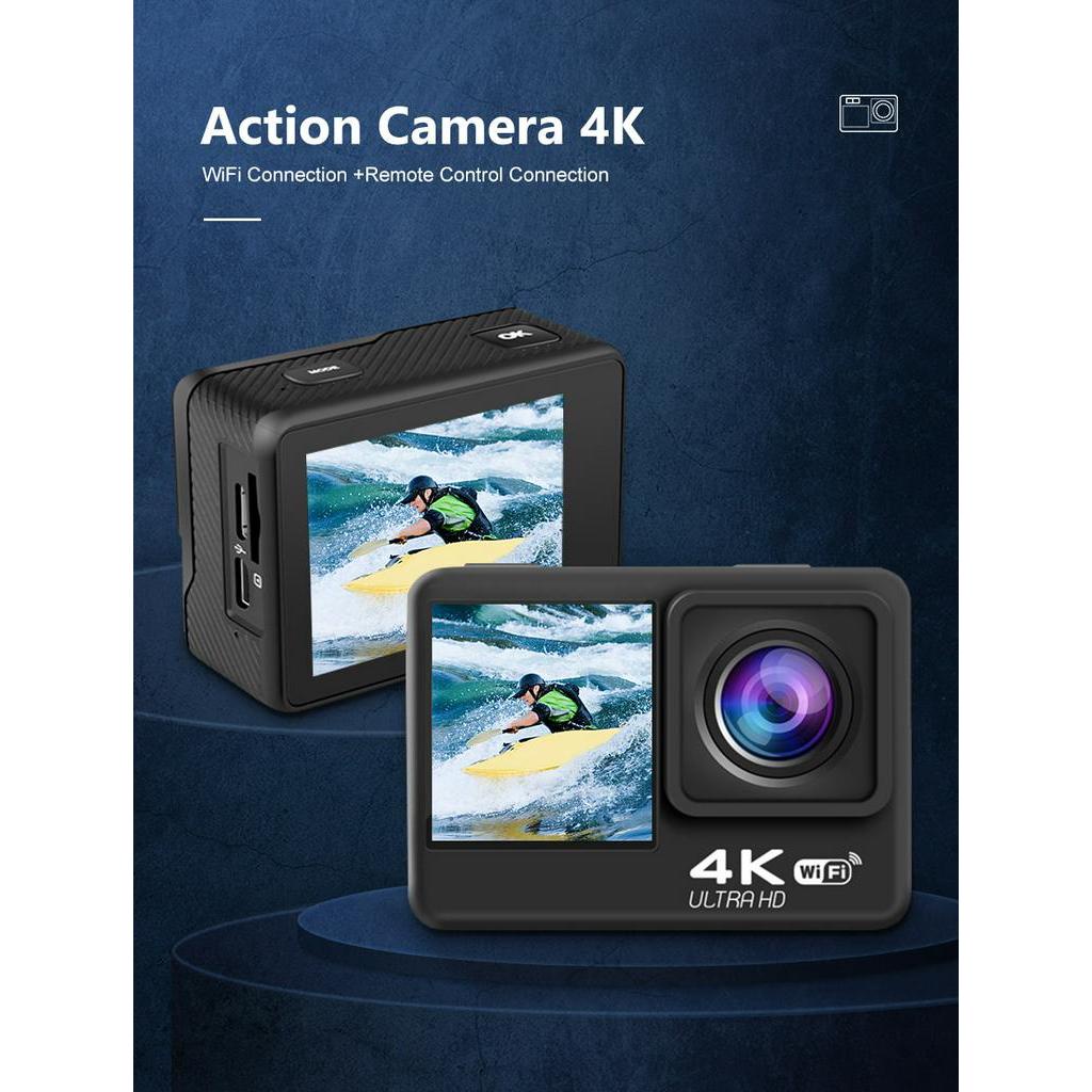 Action Camera Sansnail 5K 30FPS – Doppio Schermo, 24MP, WiFi, Kit Con 2 Batterie E 64GB Per Subacquea E Sport - 3