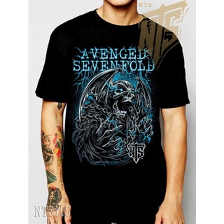 เสื้อยืดผ้าฝ้ายพรีเมี่ยม NTS 105 A7X Avenged Seven Fold ROCK เสื้อยืด เสื้อวง เสื้อดำ สกรีนลายอย่างดี ผ้าหนานุ่ม ไม่หดไม