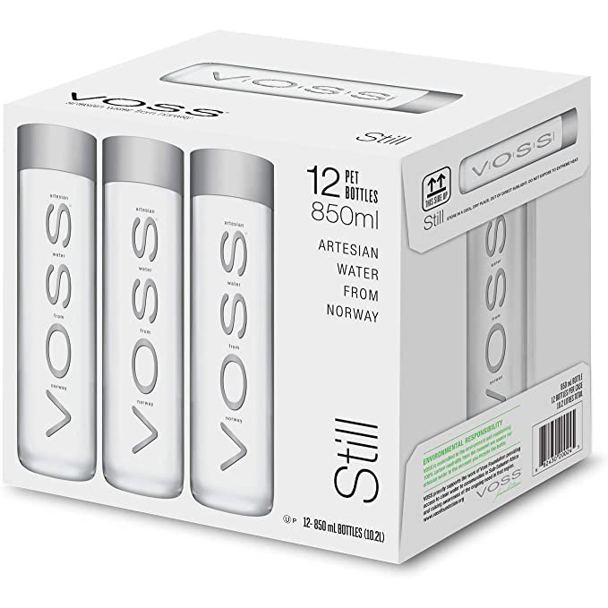 🌟พร้อมส่ง🌟Voss Mineral Water Still PET 850 ml. 12 Bottle น้ำแร่ธรรมชาติ VOSS Still ขวดพลาสติก 850 มล