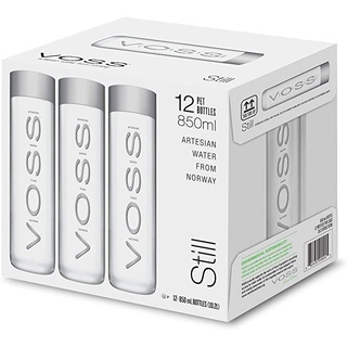 🌟พร้อมส่ง🌟Voss Mineral Water Still PET 850 ml. 12 Bottle น้ำแร่ธรรมชาติ VOSS Still ขวดพลาสติก 850 มล. 12 ขวด