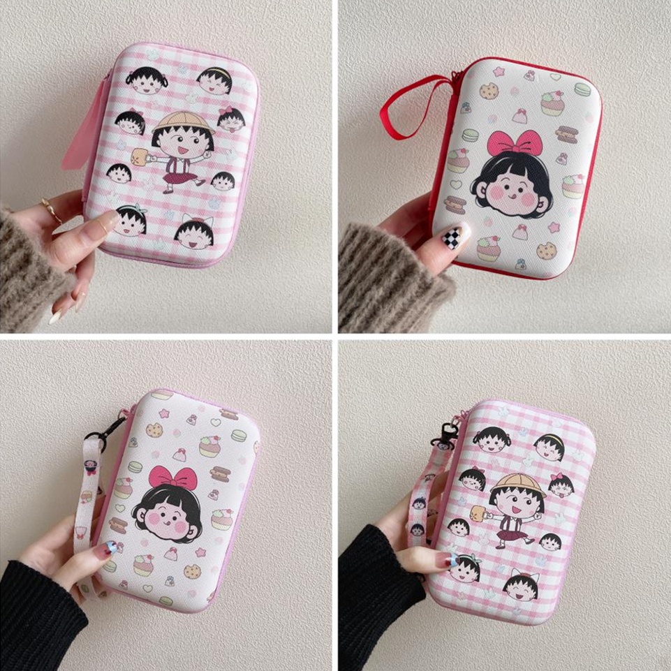 กระเป๋าเก็บหูฟัง สายชาร์จ USB ลายจิบิ มารุโกะน่ารัก