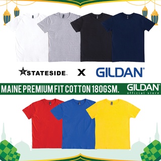 Gildan x STATESIDE MAINE Raya เสื้อยืดคอกลม ผ้าฝ้าย 100% พรีเมี่ยม 180gsm สําหรับผู้ใหญ่ ทุกเพศ