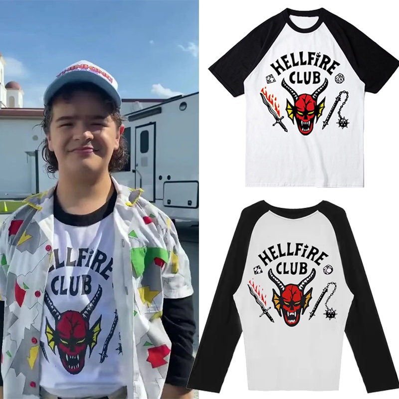 【พร้อมส่ง/On Hand】เสื้อยืดคอสเพลย์ ลาย Hellfire Club Stranger Things Season 4 สําหรับผู้ชาย และผู้หญ