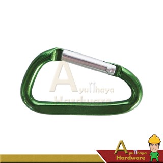 ตะขอล็อคเกี่ยวอเนกประสงค์ Carabiner สีเขียว (CA513)