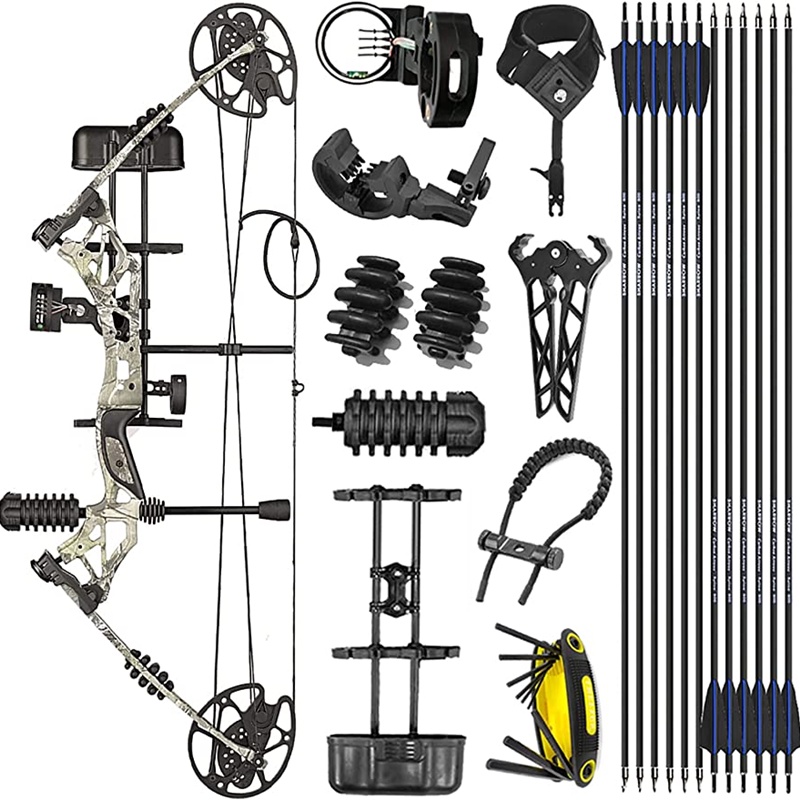 Keimei han Compound Bow ยิงธนู Compound Bow ล่าสัตว์ Bow และ Arrow ชุด Compound Bow 30-70 lbs ปรับอั