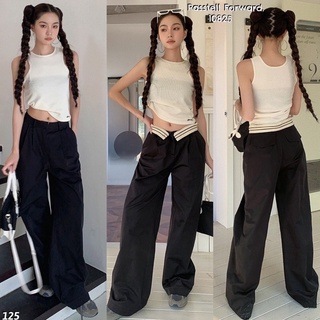 🇰🇷New🇰🇷  Korea edge trousers  มาใหม่เลยค้าา กับกางเกง ขากระบอกสุดฮิตมดีเทล ขอบพับลายทางขาวดำ