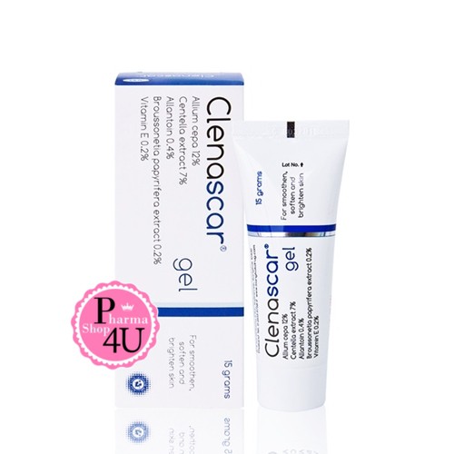 Clenascar Gel 7 / 15g ลดรอยดำ รอยแดง รอยสิว รอยนูน ด้วย allium cepa สูงถึง12%