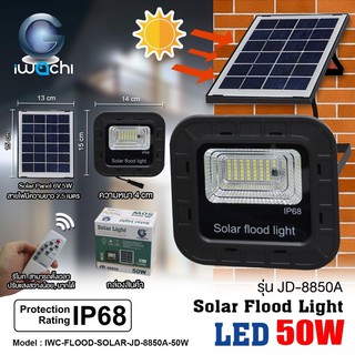 สปอร์ตไลท์โซลาเซลล์ LED 50W Solar flood Light แสงขาว