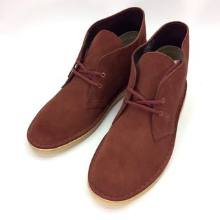 Clarks รองเท้าหนังกลับแท้ สี Terracotta