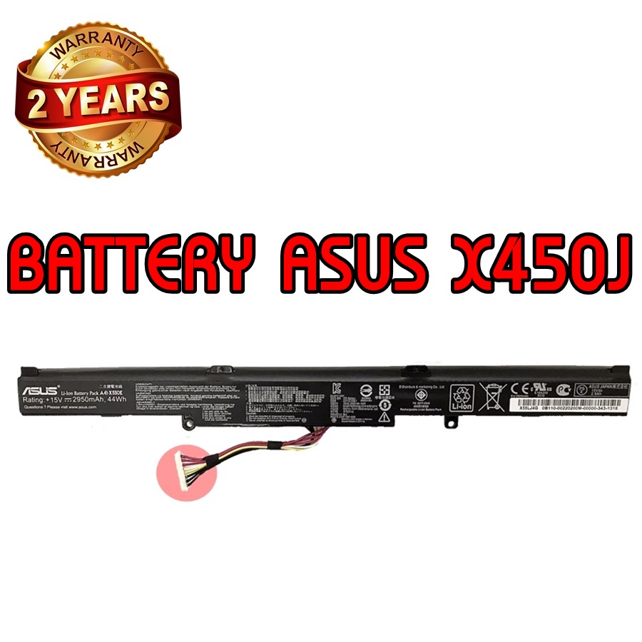 รับประกัน 2 ปี BATTERY ASUS X450J แบตเตอรี่ เอซุส A41-X550E K550D X751L X450E A450C A450V แท้