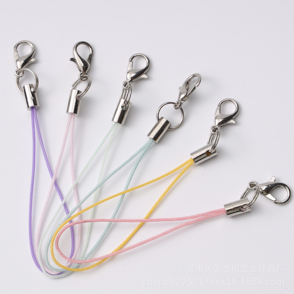 [50 ชิ้น / แพ็ค] เชือกเส้นเล็ก โทรศัพท์มือถือ diy จี้ อุปกรณ์เสริม เครื่องประดับ กุ้งก้ามกราม จี้ ขายส่ง