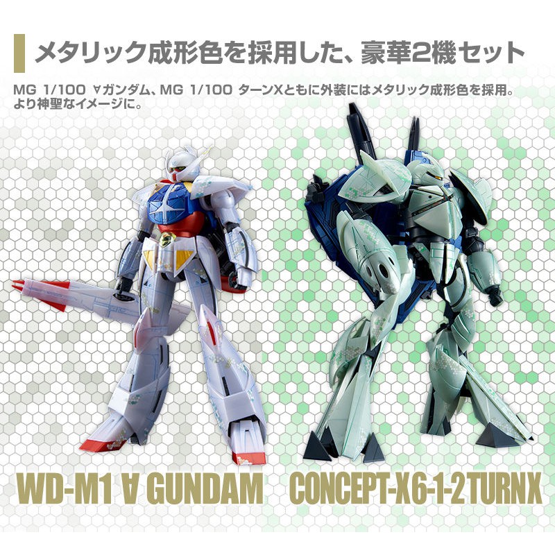 [P-Bandai] MG 1/100 Turn X / Turn A Gundam (Nano Skin Image)