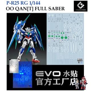 ดีคอลน้ำ [Evo] P-R25 OO QAN[T] FULL SABER RG 1/144 WATER DECAL FLUORESCENT PR25 PR 25