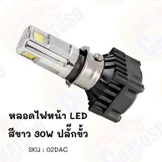 หลอดไฟหน้า LED สีขาว (แบบ3ชิป) มีหลายแบบให้เลือก สามารถใส่ได้หลายรุ่น