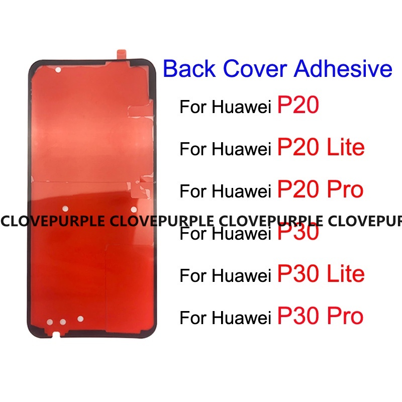 ฝาครอบแบตเตอรี่ด้านหลัง แบบกาว สําหรับ Huawei P20 P30 Lite Pro Nova 3e 4e