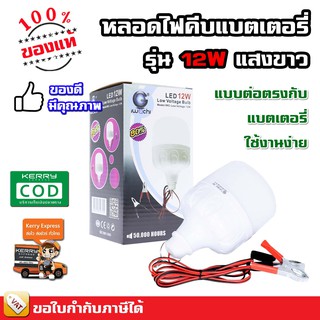 หลอดไฟคีบแบต หลอดทรงกระบอก หลอดไฟ ไฟคีบแบต 12 วัตต์ 18 วัตต์  DC 12 โวลท์ - IWACHI