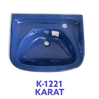 K-1221 อ่างล้างหน้าแขวนผนัง รุ่นฟาร์ม่า  [ สีน้ำเงิน สีงา สีแดง สีเทา สีขาว ]- KARAT