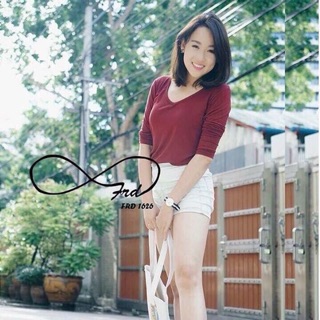 เสื้อยือคอวี แขนยาว