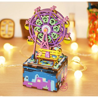 กล่องดนตรีไขลาน เคลื่อนไหวได้ DIY Music Box Robotime - Ferris Wheel ชิงช้าสวรรค์