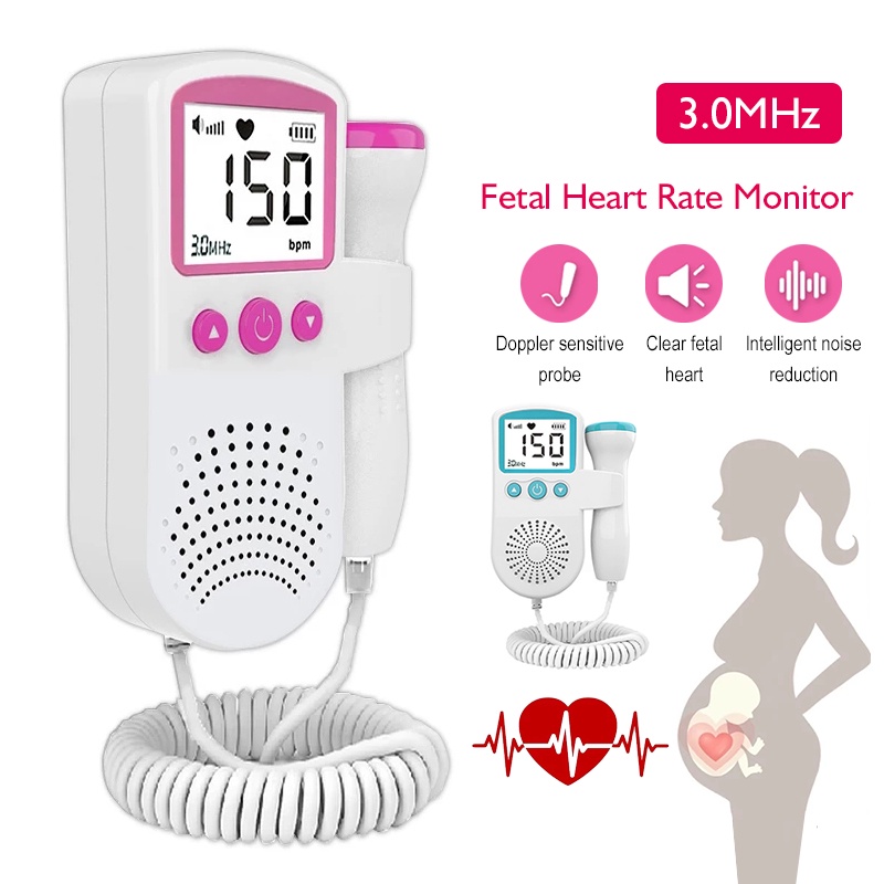 Doppler เครื่องวัดอัตราการเต้นของหัวใจของทารกในครรภ์ Fetal Heart rate monitor ที่ฟังเสียงหัวใจทารกใน