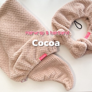 COCOA  suvi  hairwrap hairband  หมวกคลุมผมซับน้ำ+ ผ้าคาดผม  เก็บผมดีไม่รั้งหัว ผ้าซับน้ำ