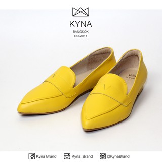 KYNA รองเท้าหนังแท้ รุ่น Daisy สี Honey Yellow ความสูง 2 ซม. ขนาด 36-41