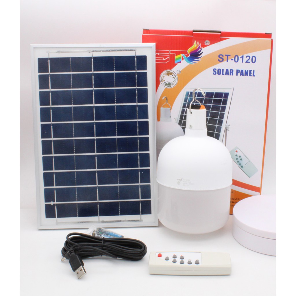 ST ไฟ Solarcell ขนาด80W หลอดไฟพกพา LED หลอดไฟฉุกเฉิน ไฟโซล่าเซลล์