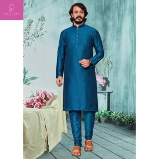 {**ส่งฟรี**} SMALL INDIA 💁‍♂️ Art Silk Traditional Wear 💁‍♂️ Kurta Pajama For Men