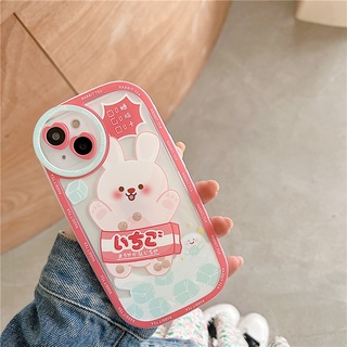 เคสป้องกันโทรศัพท์มือถือ ลายกระต่ายน้ําแข็ง สําหรับ Apple Iphone 678plus 13pro 11 12 xsmax xr