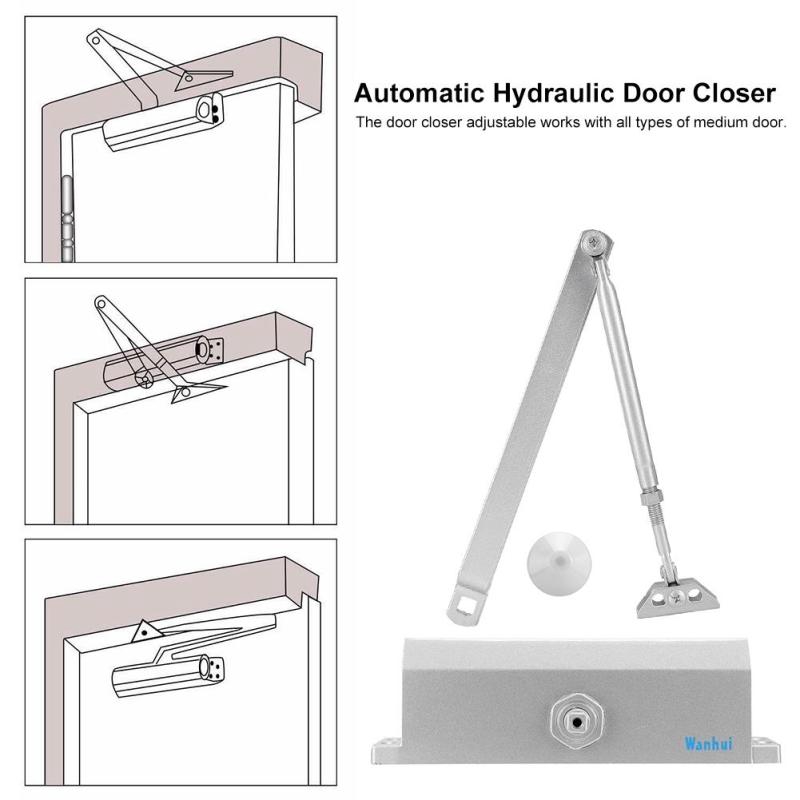 Caoyuanstore Home 180 Hydraulic Door Closer Aluminum Alloy