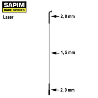 ซี่ลวดจักรยาน SAPIM SPOKES รุ่น Laser -หัวเจ J-Bend-  ของแท้ 100% ซี่ลวดชื่อดังจากเบลเยี่ยม