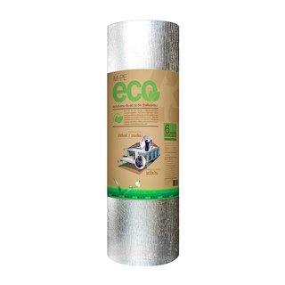 ✨นาทีทอง✨ M-PE ฉนวนกันความร้อน PE เมทัลไลซ์ฟิล์ม 1 ด้าน รุ่น ECO 5 MM. ขนาด 0.6 x 10 ม. หนา 5 มม. สีเทา - เงิน Insulatio