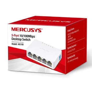SWITCH (สวิตช์) MERCUSYS (MS105) 5 PORTS 10/100Mbps DESKTOP SWITCH (MSS-MS105) ประกัน 3 ปี *ของแท้ 100% by MERCUSYS*