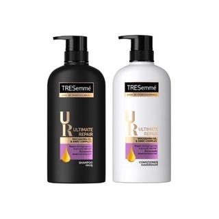 Tresemme เทรซาเม่ อัลทิแมต รีแพร์ สีม่วง ฟื้นบำรุงผมเสีย ลดการขาดหลุดร่วง แชมพู 450 มล + ครีมนวด 425 มล.