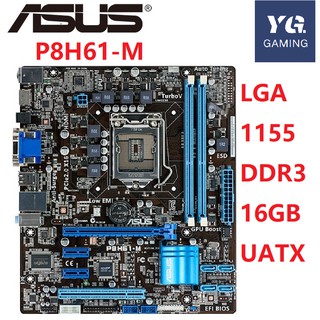 ASUS P8H61-M LX  Original ASUS P8H61 H61 H61M USB 2.0 PC Motherboard Socket LGA 1155 uATX DDR3 DVI 16GB Desktop