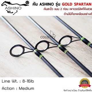 ASHINO รุ่น GOLD SPARTAN คันเบ็ดตกปลา 2 ท่อน ด้ามไม้ก็อกเคลือบอย่างดี
