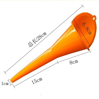 กรวยเติมน้ำมันเบนซิน น้ำมันเครื่อง กรวยพลาสติกสีส้ม