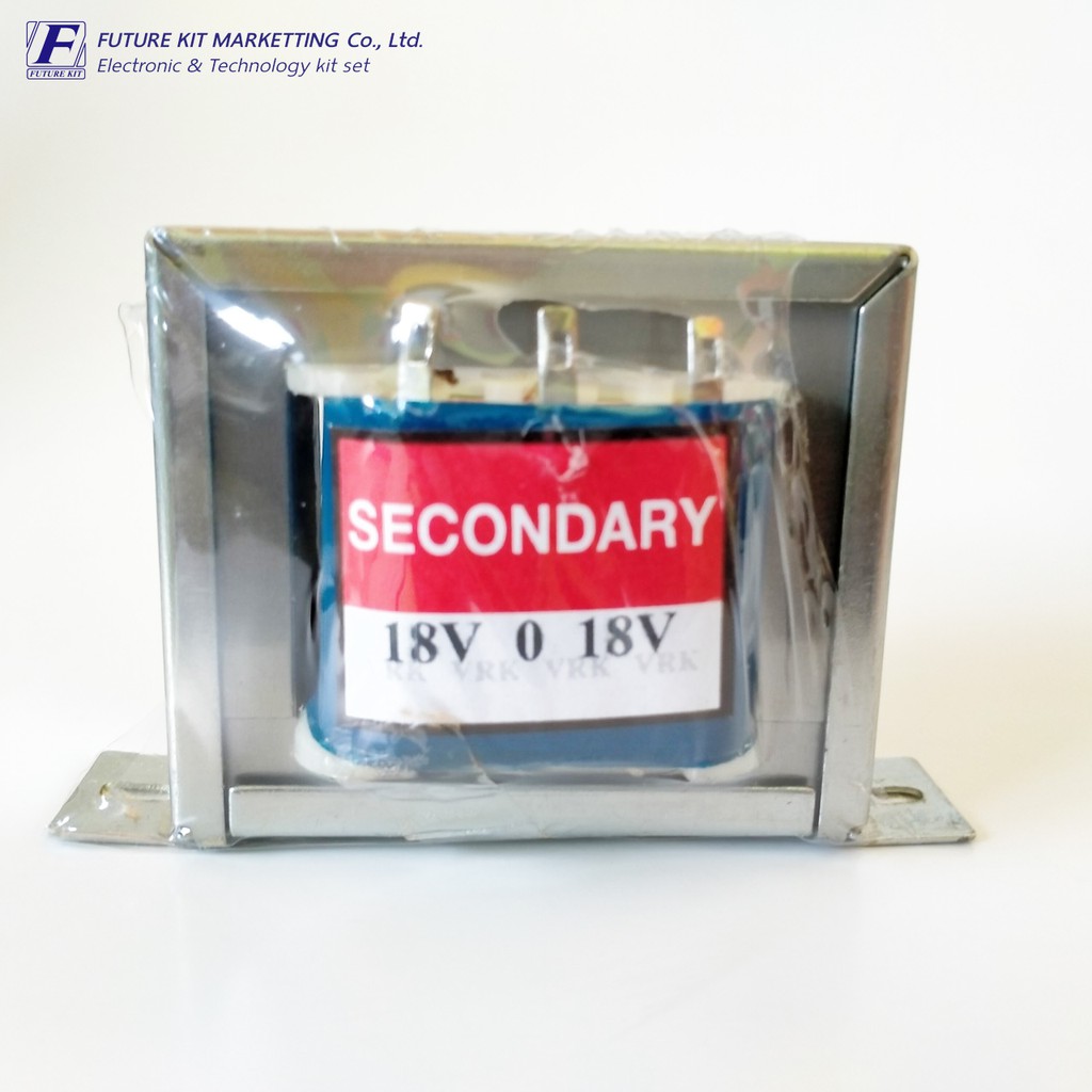 หม้อแปลงไฟฟ้า ขนาด 1 แอมป์  เข้า 220VAC ออก 18-0-18VAC Step Down Transformer