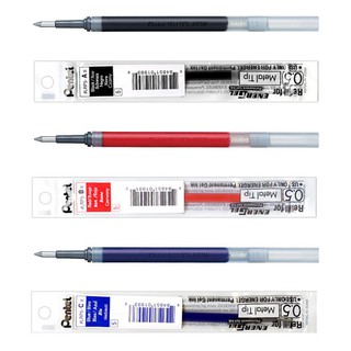 ไส้ปากกาหมึกเจล pentel หมึกสีแดงน้ำเงินและดำ