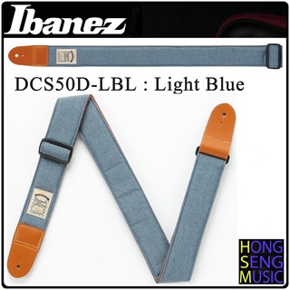 สายสะพายกีตาร์ และ เบส Ibanez DCS50D-LBL ลายสียีนส์ฟ้า