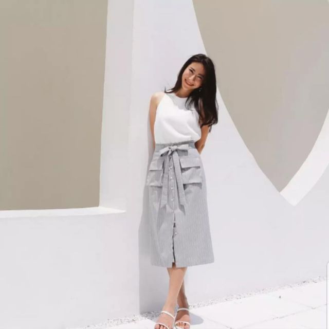 Lookbook pocket skirt ส่งต่อกระโปรงยาวของใหม่ยังไม่ได้ใส่ค่ะ