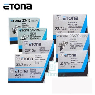 ลวดเย็บ ETONA 23/13,23/15,23/17,23/24 กล่อง1,000เข็ม ป้องกันสนิม 100% พร้อมส่ง