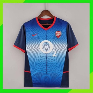 เสื้อกีฬาแขนสั้น ลายทีมชาติฟุตบอล Arsenal Away 02-04 ชุดเยือน สไตล์เรโทร HENRY #14